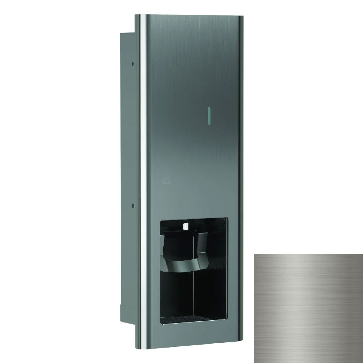 Bradley Elvari Series Liquid Soap/Gel Sanitizer Dispenser - 40oz, Recessed - 6B1-000000-BS, Brushed Stainless