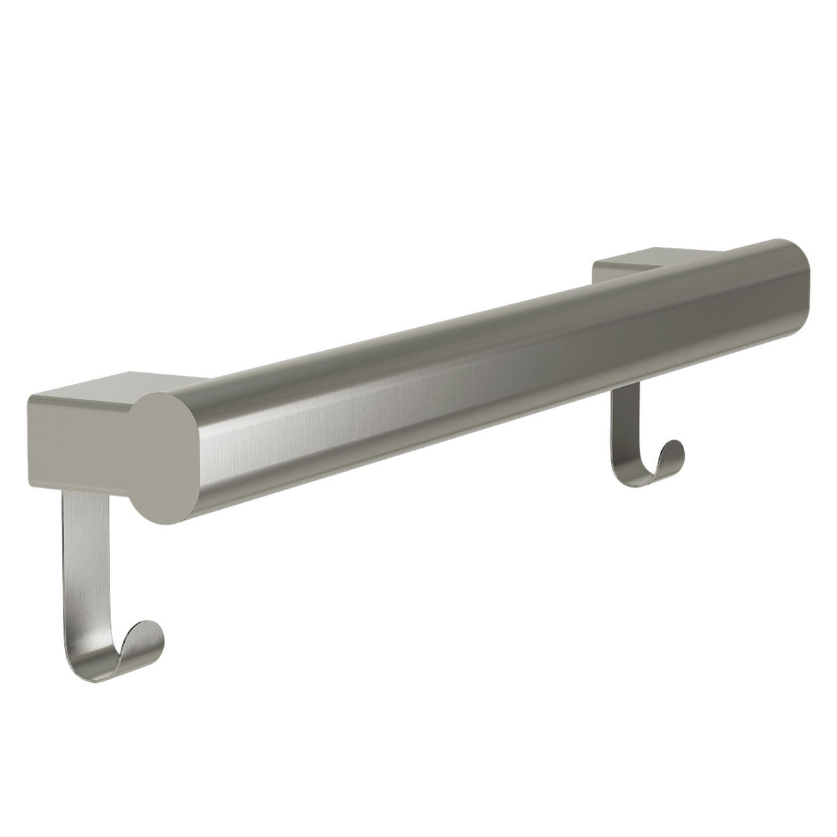 Bradley 36" Elvari Grab Bar with Hooks, Oval, Peened, Brushed Stainless - 8B1-2013696-BS
