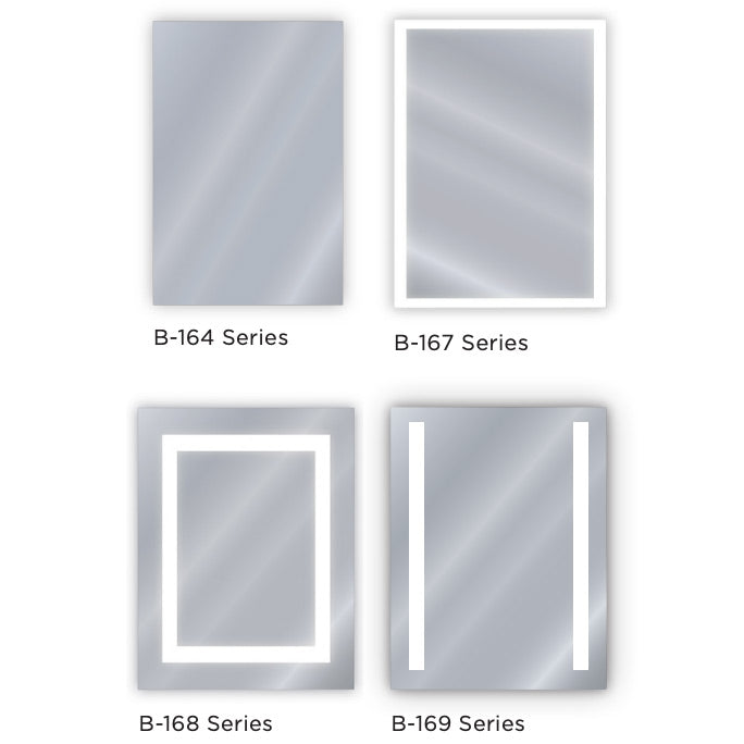 Bobrick B-167 1844 (18 x 44)LED Backlit Mirror, 18" W x 44" H