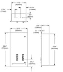 Bradley 4017-400000 Commercial Restroom Sanitary Napkin/ Tampon Dispenser, Recessed-Mounted, Stainless Steel