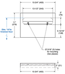Bradley 5831-00 Seat Cover Dispenser, Low Capacity, Surface-Mounted, Satin Finish, Stainless Steel