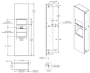 ASI 64672-41PC 3 in 1 TOWEL DISPENSER WASTE RECEPTACLE WITH PROVISION FOR DRYER-MATTE BLACK POWDER COATED