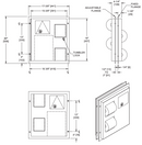 ASI 04813 Combination Commercial Toilet Paper Dispenser/Sanitary Napkin Disposal, Partition-Mounted, Stainless Steel