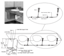 Bobrick B-830 Commercial Liquid Soap Dispensing System Cabinet for use with Bobrick B-822 Series Dispensers