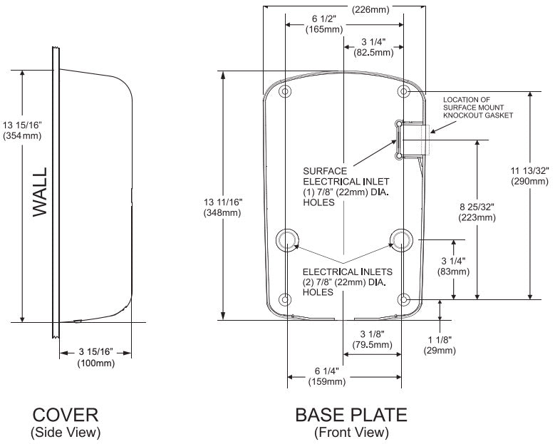 ThinAir TA-ABS ADA Hand Dryer (White Polymer) Excel Dryer