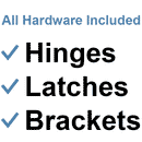 Hadrian (Stainless Steel) Stall Door (32" x 58") Stainless Steel, Includes 601005 Chrome In-Swing Hardware Kit - 510032-900