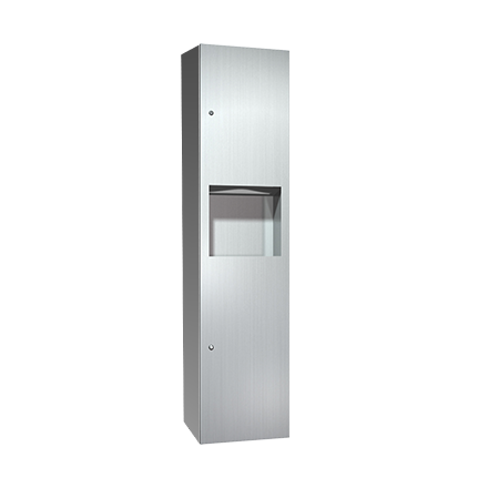 ASI 6464-9 Simplicity Paper Towel Dispenser and Waste Receptacle, Surface Mounted