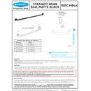 Bobrick 150CX36.MBLK (36 x 1.5) Matte Black 36" Straight Grab Bar