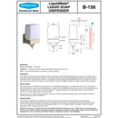 Bobrick B-156 Commercial Liquid Soap Dispenser, Surface-Mounted, Manual-Push, Plastic - 24 Oz