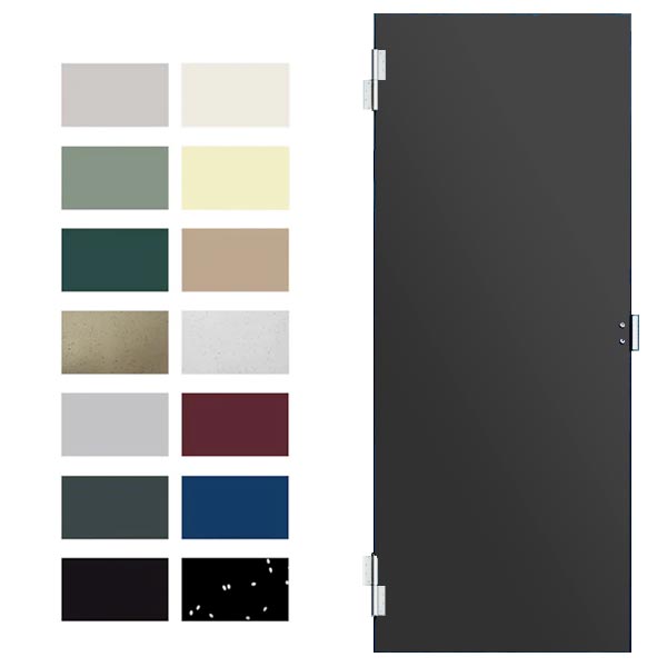 Hadrian (Plastic) Stall Door (34" x 55") Door Hardware Kit, Aluminum Wrap-Around Hinge, R/H Out-Swing - 621006