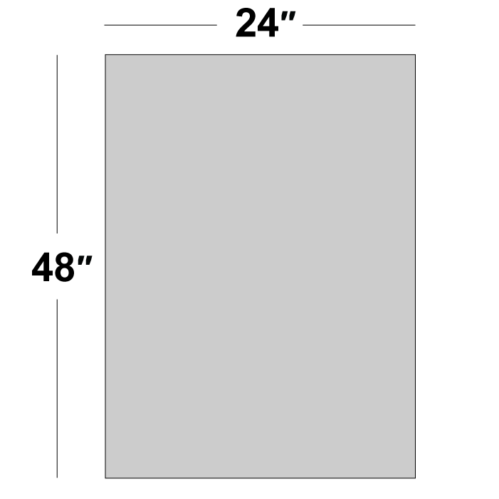 Bradley 781-024480 (24 x 48) Commercial Restroom Mirror, Channel Frame, 24" W x 48" H, Stainless Steel w/ Bright-Polished Finish