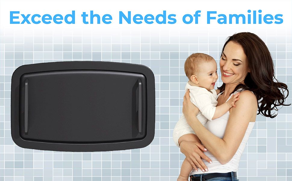 Koala Kare KB310-SSRE-MBLK Horizontal Recessed SS BCS Matte Black Baby Changer