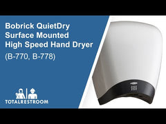 Bobrick B-770 Automatic Touch-Free Hand Dryer, 115 Volt, Surface-Mounted, Aluminum