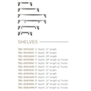 Bradley Elvari Series Shelf, Stainless Satin, 20 Gauge w/ Hooks, 8" X 24" - 7B2-0082496-BZ, Brushed Bronze