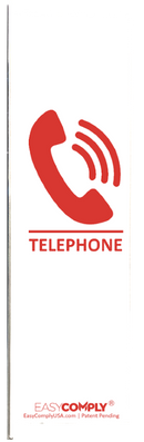 Easy Comply Vertical Extension - "Telephone" Lettering - 12" Length, ECVE-12-TEL