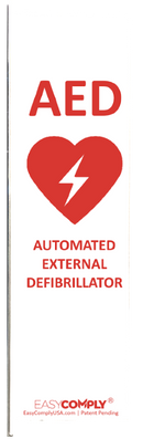 Easy Comply Vertical Extension - "AED" Lettering - 12" Length, ECVE-12-AED