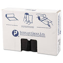 Interplast High-Density Interleaved Commercial Can Liners, 33 Gal, 16 Microns, 33" X 40", Black, 250/Carton - IBSS334016K - TotalRestroom.com