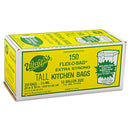 Warp's Industrial Strength Flex-O-Bags Trash Can Liners, 13 Gal, 1.25 Mil, 24" X 30", White - WRPFB13150 - TotalRestroom.com