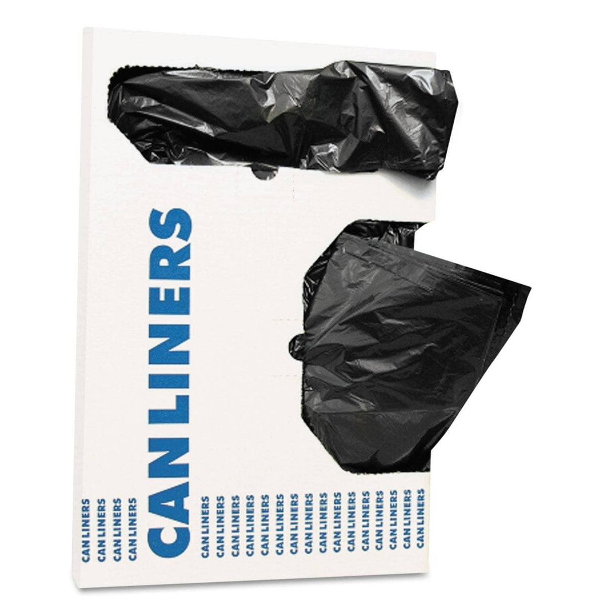 AccuFit Linear Low Density Can Liners With Accufit Sizing, 16 Gal, 1 Mil, 24" X 32", Black, 250/Carton - HERH4832TKX01 - TotalRestroom.com