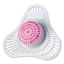 Hospeco Health Gards Urinal Screen With Non-Para Block, White/Pink, Cherry, Dozen - HOS01901 - TotalRestroom.com
