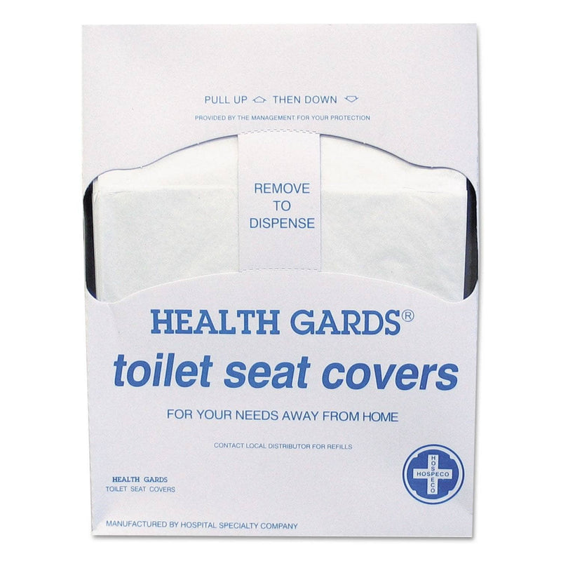 Hospeco Health Gards Quarter-Fold Toilet Seat Covers, White, Paper, 200/Pk, 25 Pk/Ct - HOSHGQTR5M