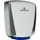 World Dryer Polished Stainless Steel, Automatic, 120/208/240V AC - Q-972A2