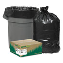 Earthsense Linear Low Density Recycled Can Liners, 33 Gal, 1.65 Mil, 33" X 39", Black, 100/Carton - WBIRNW4060 - TotalRestroom.com