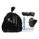 Heritage Linear Low-Density Can Liners, 30 Gal, 0.5 Mil, 30" X 36", Black, 250/Carton - HERH6036MK - TotalRestroom.com