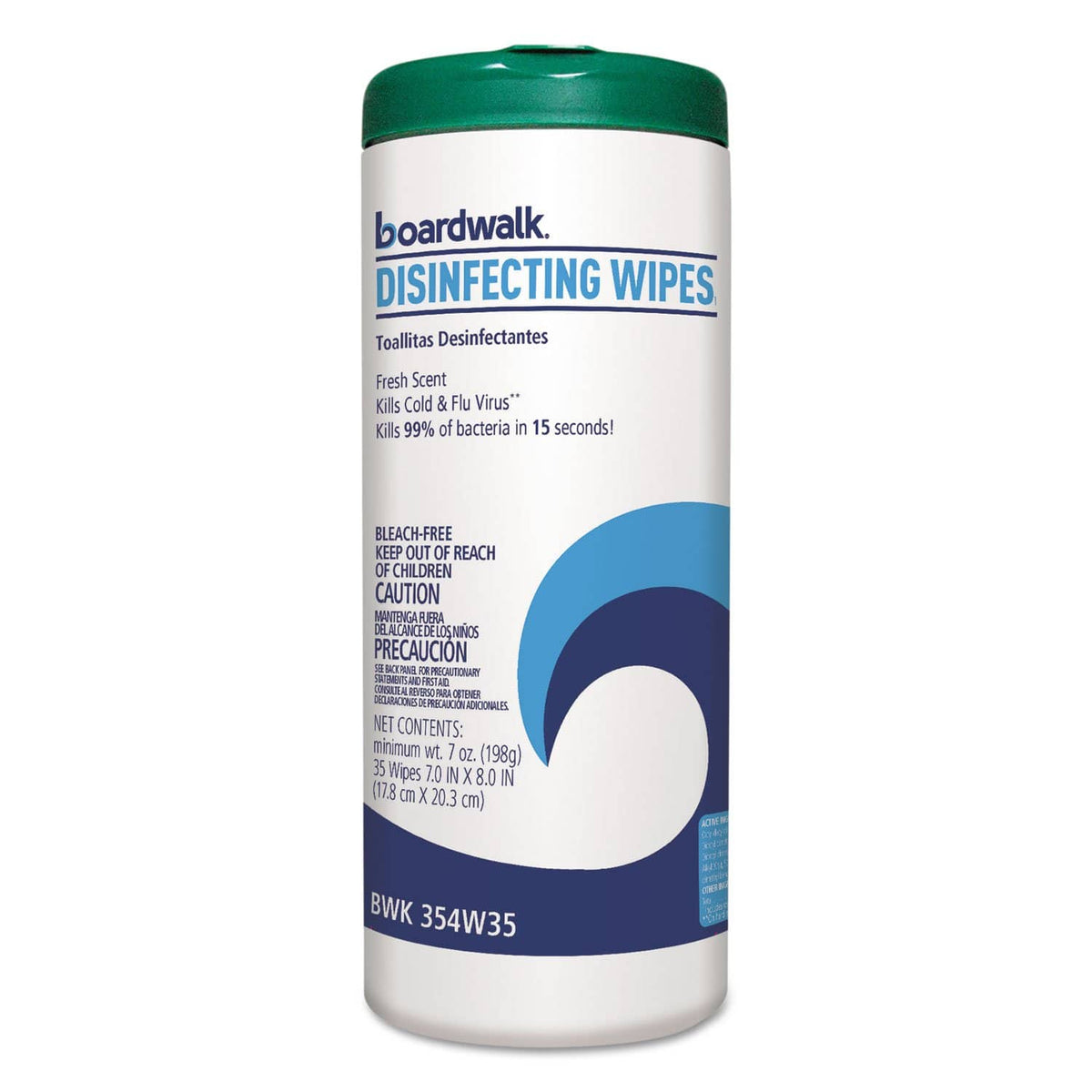 Boardwalk Disinfecting Wipes, Fresh Scent, 35 Wipes/Pack, 12 Packs/Case - BWK454W35