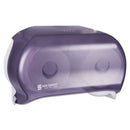 San Jamar Versatwin Tissue Dispenser, 8 X 5 3/4 X 12 3/4, Transparent Black Pearl - SJMR3600TBK - TotalRestroom.com