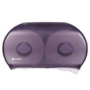 San Jamar Twin 9" Jumbo Tissue Dispenser, 19 X 5 1/4 X 12, Transparent Black Pearl - SJMR4000TBK - TotalRestroom.com