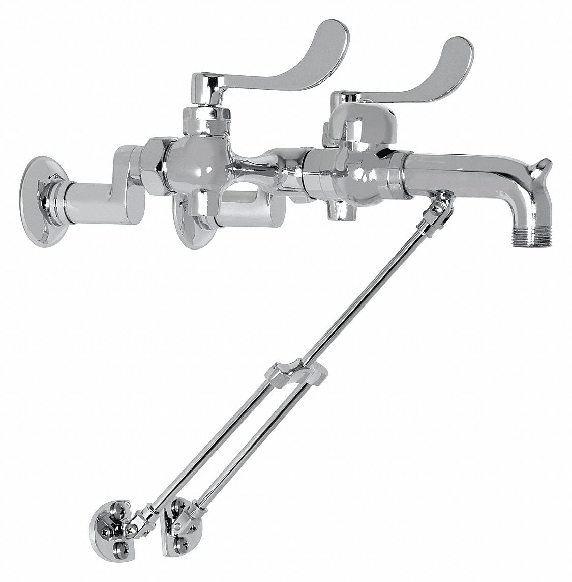 American Standard Straight Service Sink Faucet, Wristblade Faucet Handle Type, 20.0 gpm, Chrome - 8355110.002