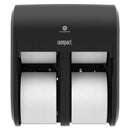 Georgia Pacific Compact Quad Vertical 4-Roll Coreless Dispenser, 11.75 X 6.9 X 13.25, Black - GPC56744A - TotalRestroom.com