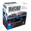 BlueCollar Drawstring Trash Bags, 30 Gal, 1 Mil, 30" X 34", Black, 240/Carton - HERN6034YKRC1CT - TotalRestroom.com