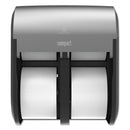Georgia Pacific Compact Quad Vertical 4-Roll Coreless Dispenser, 12.06 X 8 X 14.44, Stainless - GPC56746A - TotalRestroom.com