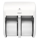 Georgia Pacific Compact Quad Vertical 4-Roll Coreless Tissue Dispenser, 12.06 X 8 X 14.44, White - GPC56747A - TotalRestroom.com