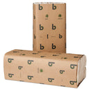 Boardwalk Boardwalk Green C-Fold Towels, Natural White, 10 1/8 X 12 3/4, 150/Pk, 16 Pks/Ct - BWK51GREEN - TotalRestroom.com