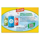 Glad Recycling Tall Kitchen Drawstring Trash Bags, 13 Gal, 0.9 Mil, 24" X 27.38", Clear, 180/Carton - CLO78543CT - TotalRestroom.com