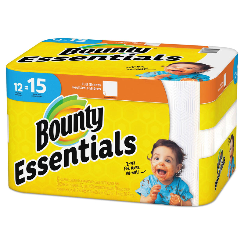 Bounty Essentials Paper Towels, 50 Sheets/Roll, 12 Rolls/Carton - PGC75719