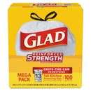 Glad Tall Kitchen Drawstring Trash Bags, 13 Gal, 0.95 Mil, 24" X 27.38", Gray, 100/Box - CLO78526 - TotalRestroom.com