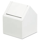 Hospeco Double Entry, Swing Top Floor Receptacle, Metal, White - HOS2201 - TotalRestroom.com