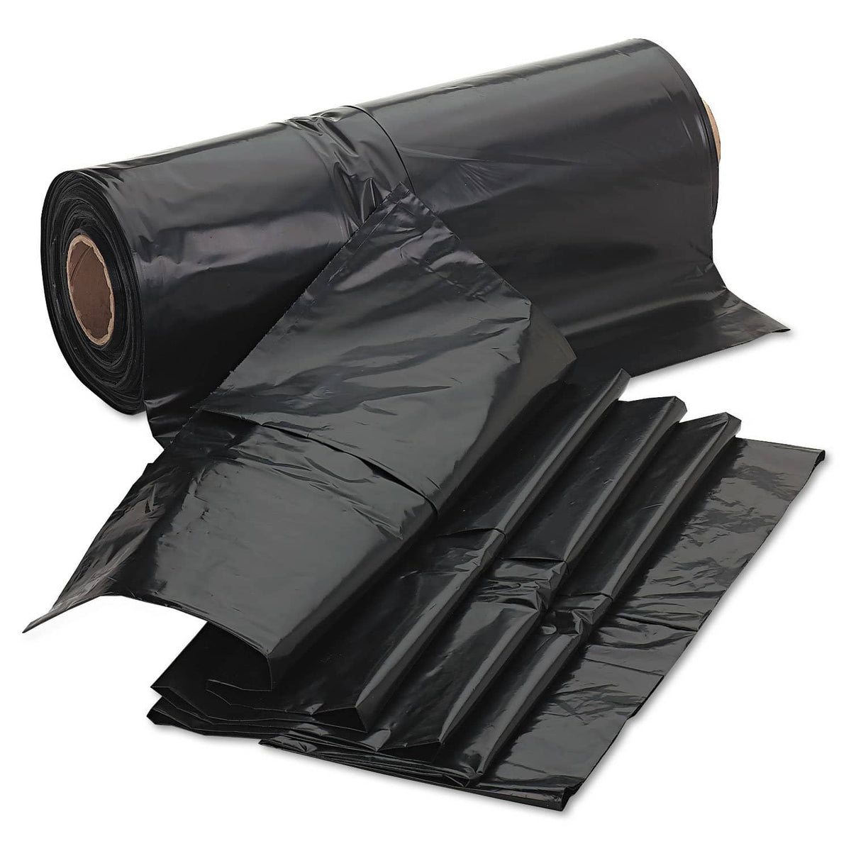 Jaguar Industrial Drum Liners, Rolls, 60 Gal, 2.7 Mil, 38" X 63", Black, 50/Carton - JAGD38634BN - TotalRestroom.com