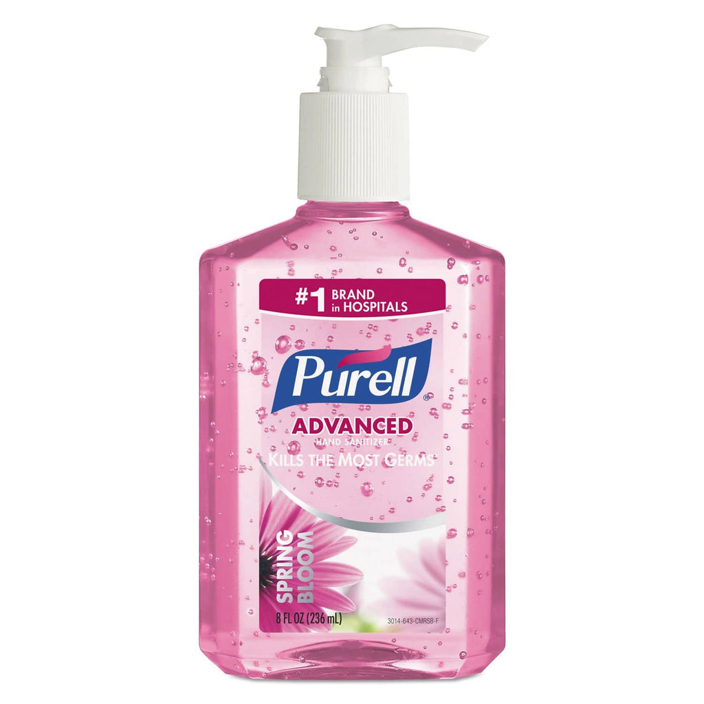 Purell Spring Bloom Instant Hand Sanitizer, 8 Oz Pump Bottle, Pink
