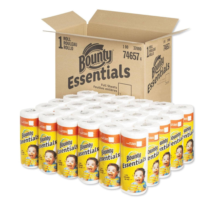Bounty Essentials Paper Towels, 40 Sheets/Roll, 30 Rolls/Carton - PGC74657 - TotalRestroom.com