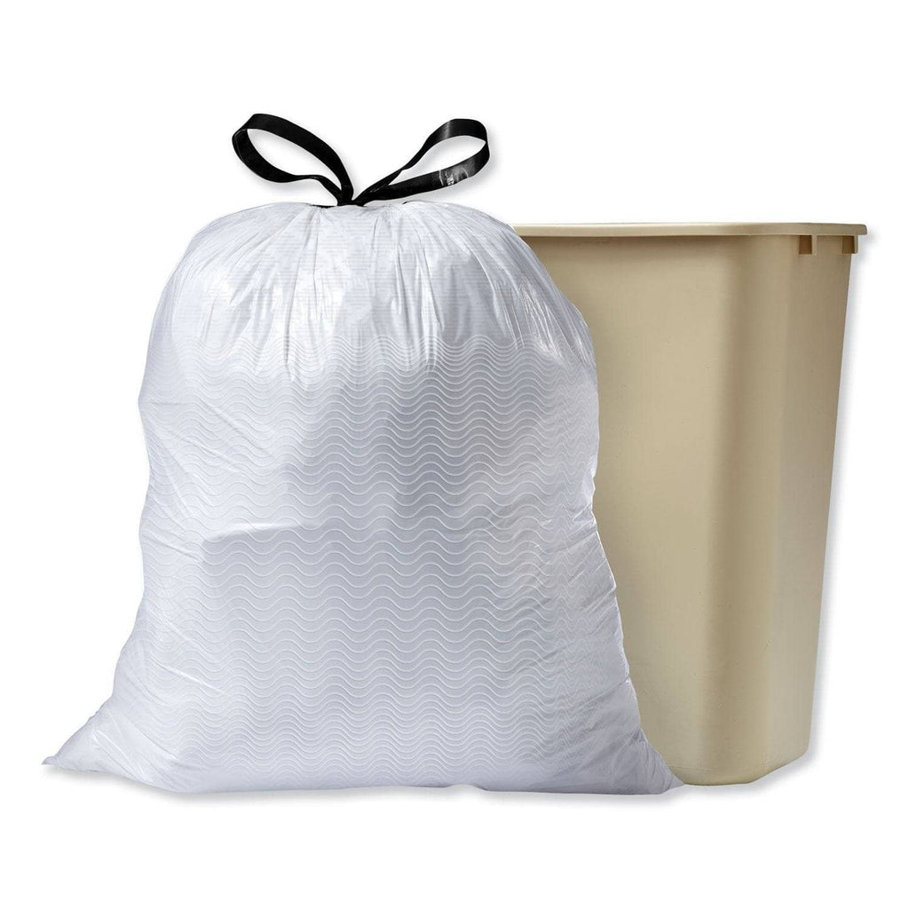 Recycled Tall Kitchen Bags, 13-16gal, .8mil, 24 x 33, White, 150 Bags/Box  (WBIRNW1K150V) - ELEVATE Marketplace