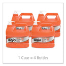 Gojo Natual Orange Pumice Hand Cleaner, Citrus, 1 Gal Pump Bottle, 4/Carton - GOJ095504CT - TotalRestroom.com