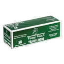 Poopy Pouch Heavy Duty Trash Liners, 13 Gal, 1.5 Mil, 27.5" X 29", Black, 50/Box - CWDPP13GALBAGS - TotalRestroom.com