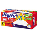 Hefty Cinch Sak Tall Kitchen And Trash Bags, 13 Gal, 0.9 Mil, 24" X 27.38", White, 45/Box - RFPE84572 - TotalRestroom.com