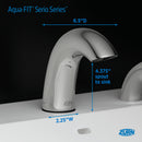 Zurn Z6950-XL-S-CP4-E-W2 Aqua-FIT Serio Series Smart Single Post Battery Sensor Faucet with 1.5 gpm Aerator," and 4" Cover Plate
