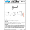 Bobrick B-2116 Commercial Clothes & Robe Hook, Bronze w/ Satin Finish